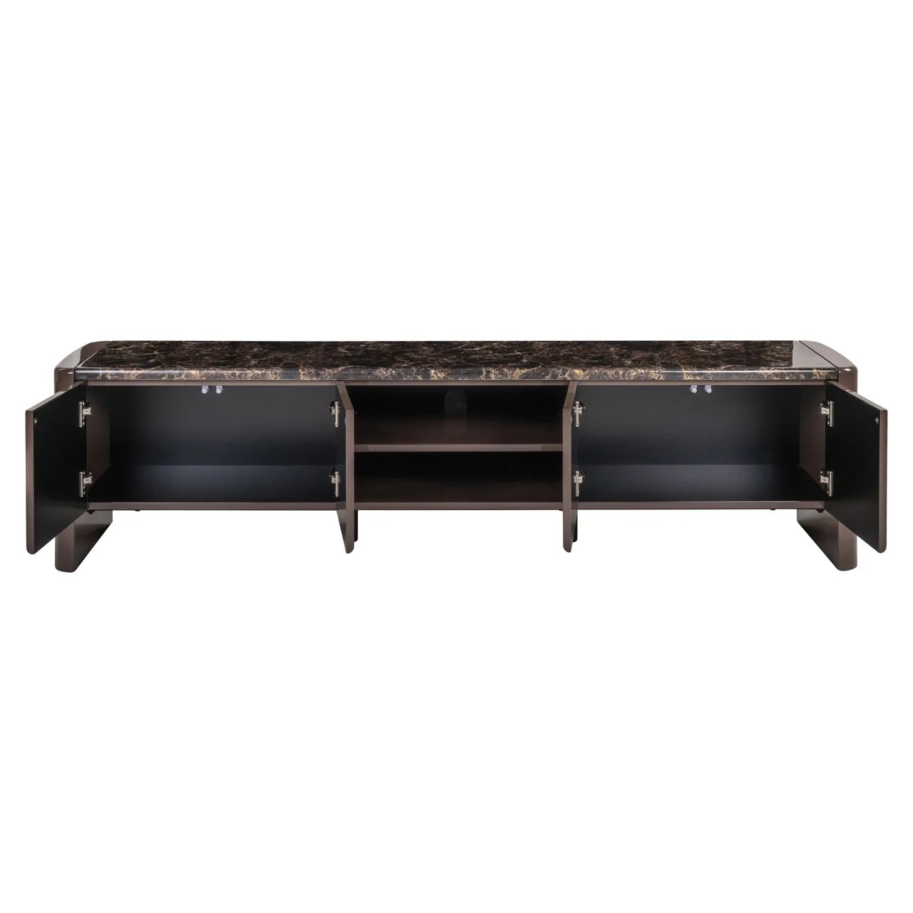 Richmond Interiors Almundi Chocolate Brown Faux Marble TV Unit