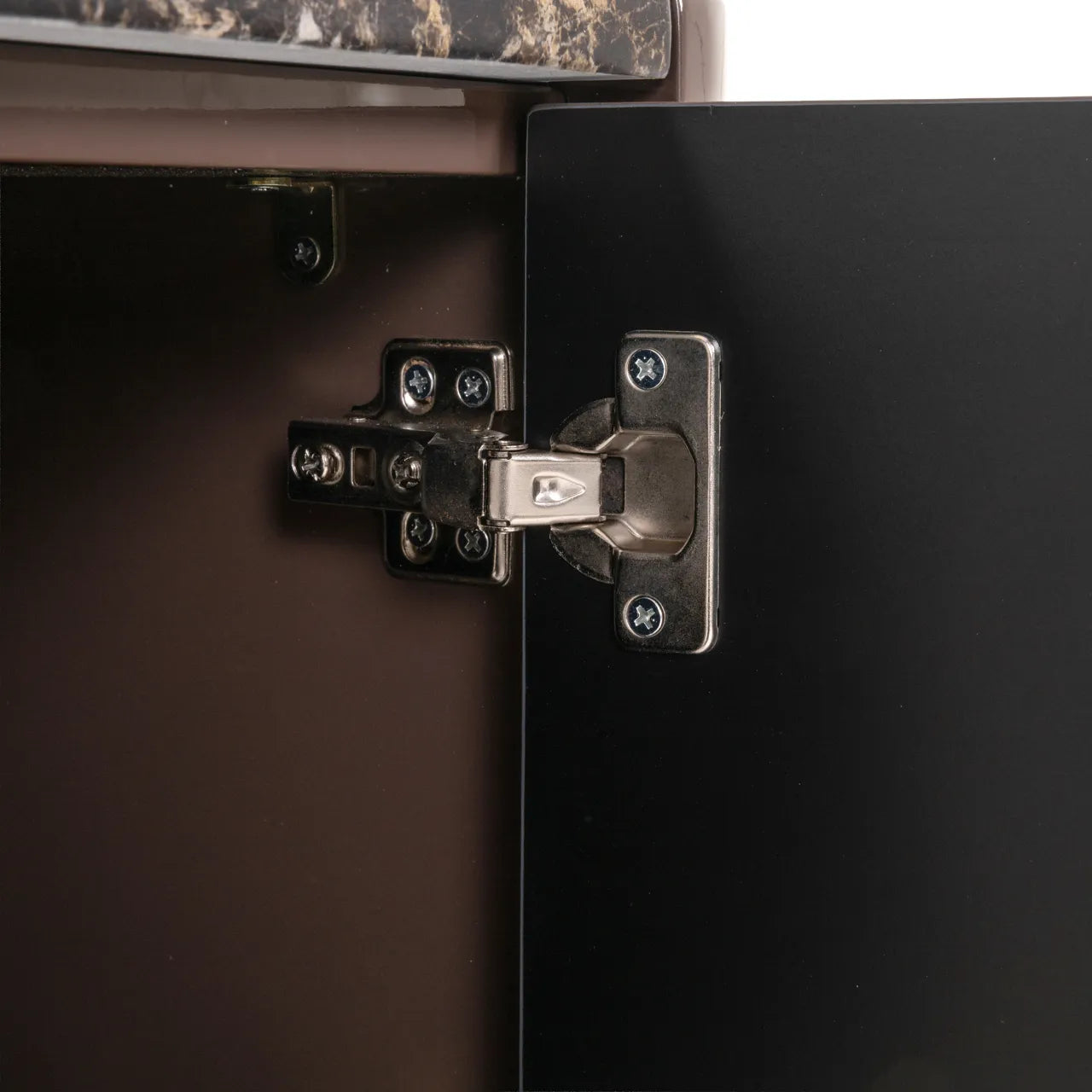 Richmond Interiors Almundi Chocolate Brown Faux Marble TV Unit