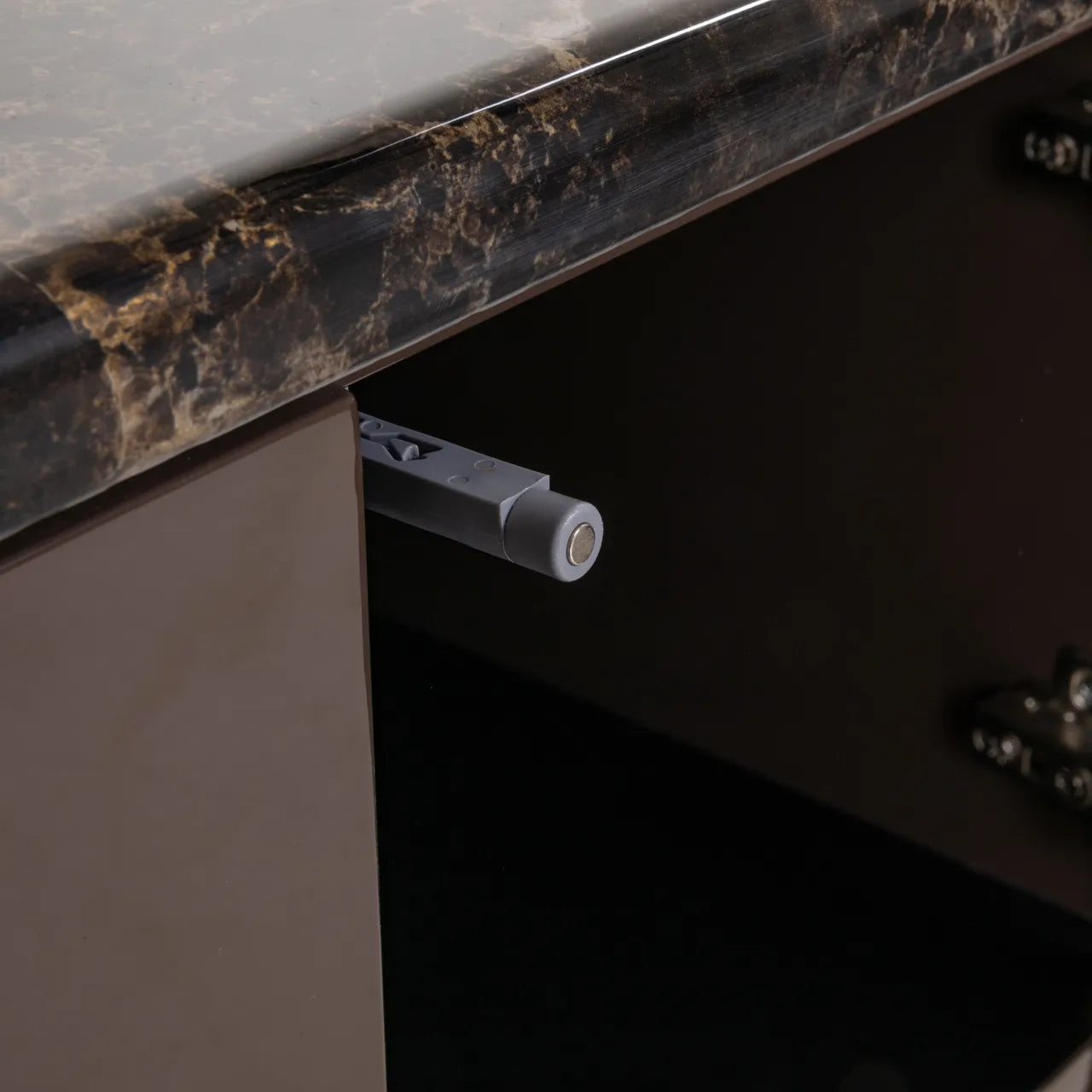 Richmond Interiors Almundi Chocolate Brown Faux Marble TV Unit