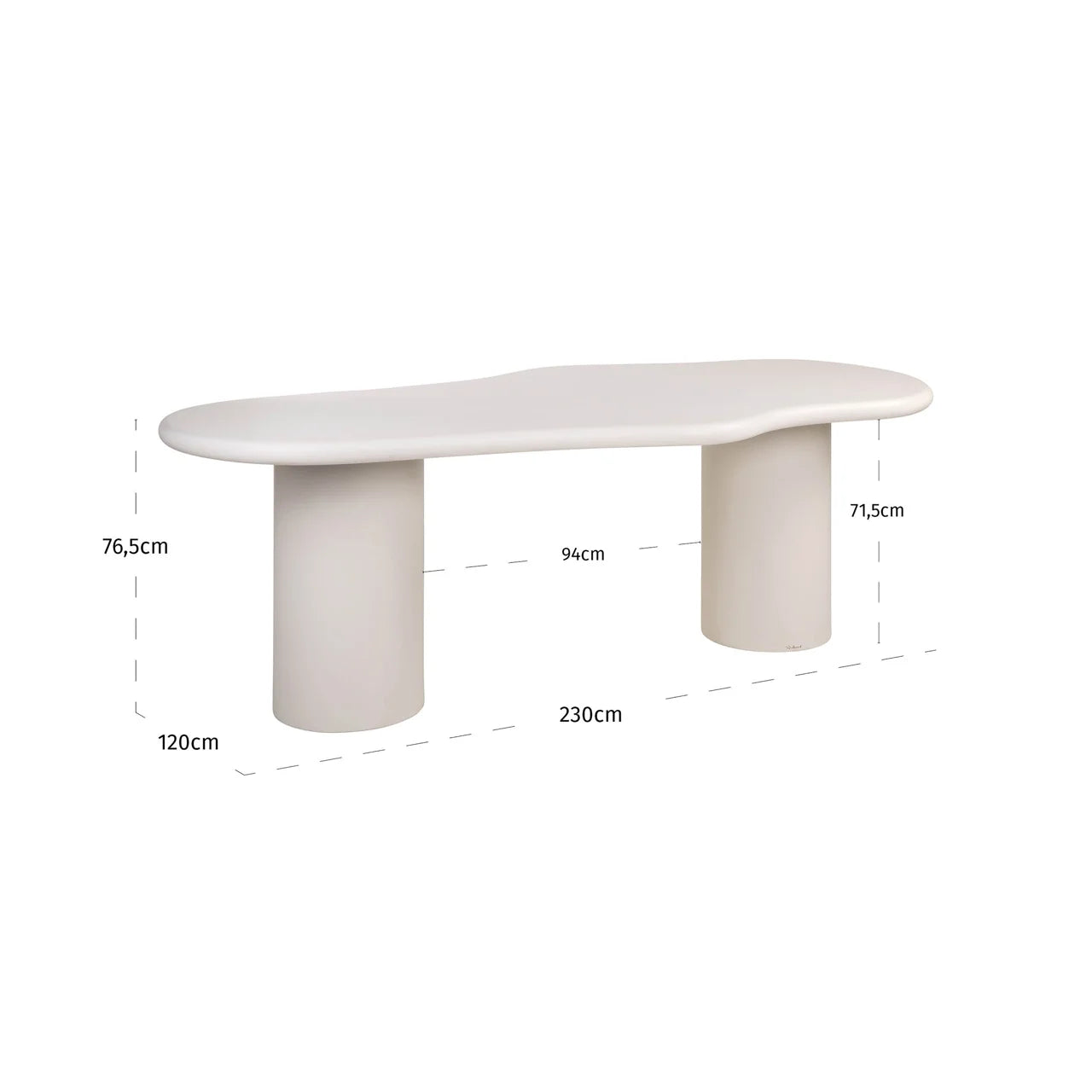 Richmond Interiors Bloomstone White Dining Table 230cm