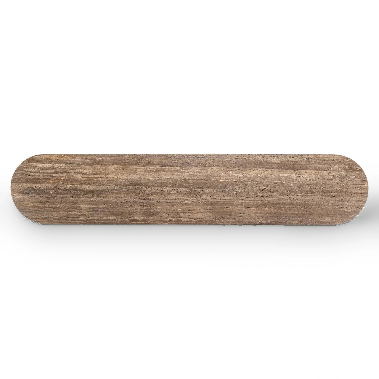 Richmond Interiors Russo Ash Brown Wood & Travertine TV Unit