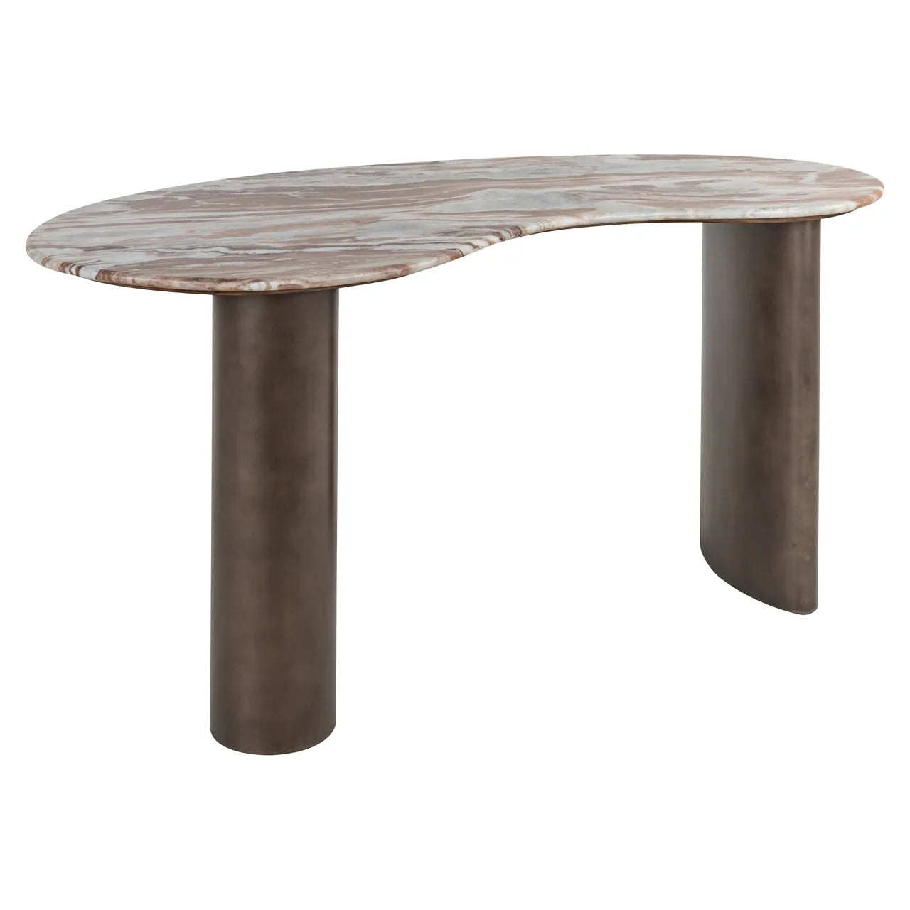 Richmond Interiors Brando Blush Beige/Grey Toronto Marble Desk