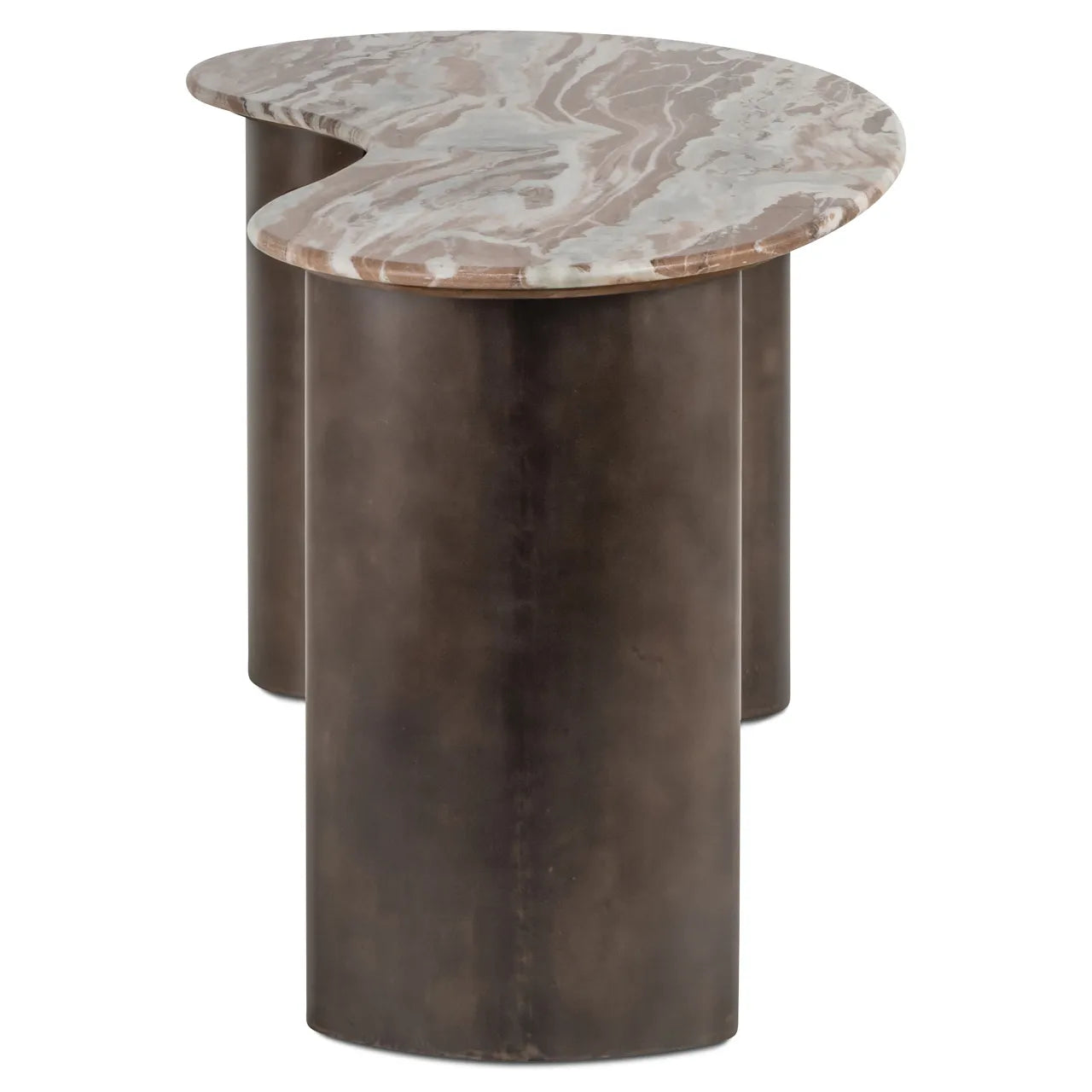 Richmond Interiors Brando Blush Beige/Grey Toronto Marble Desk
