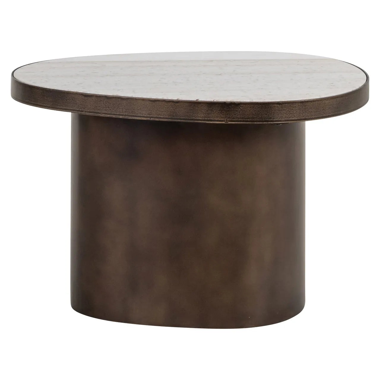 Richmond Interiors Biloxi Brown & Marble Side Table