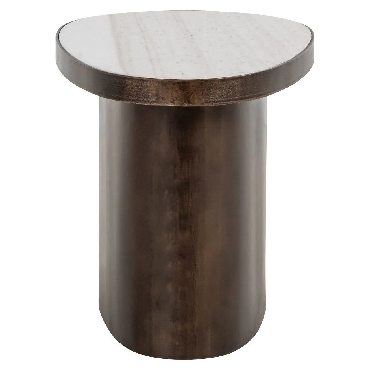 Richmond Interiors Biloxi Brown & Marble Side Table