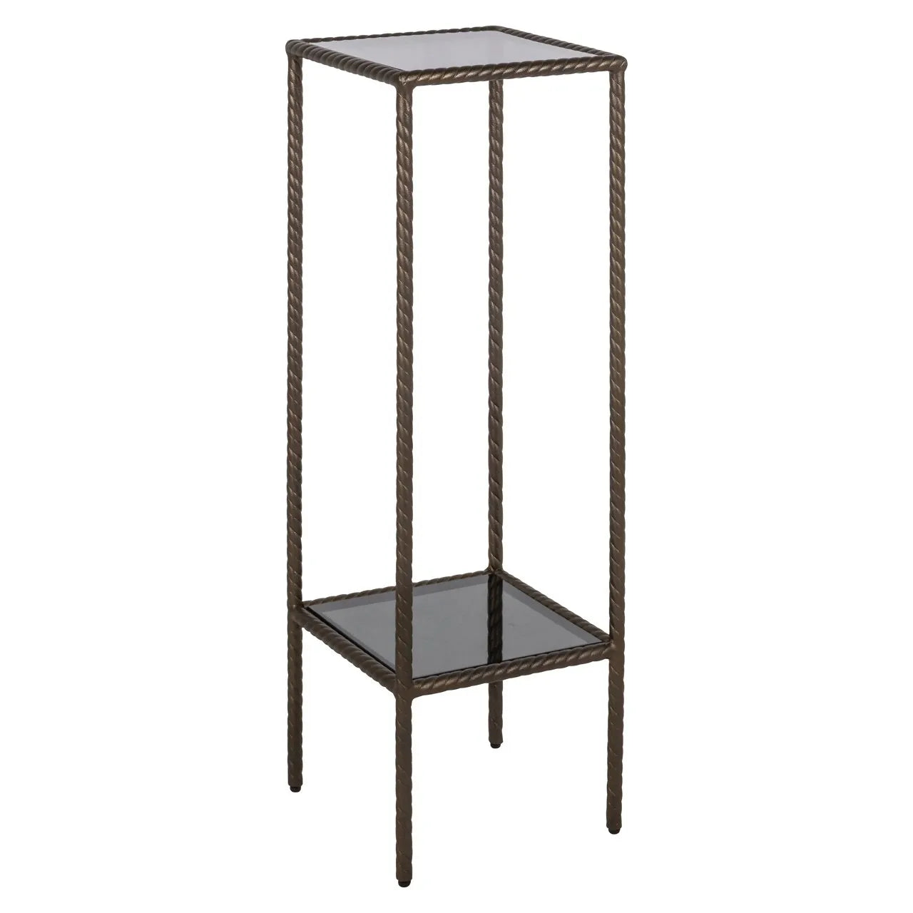 Richmond Interiors Weston Gold & Glass Column Side Table