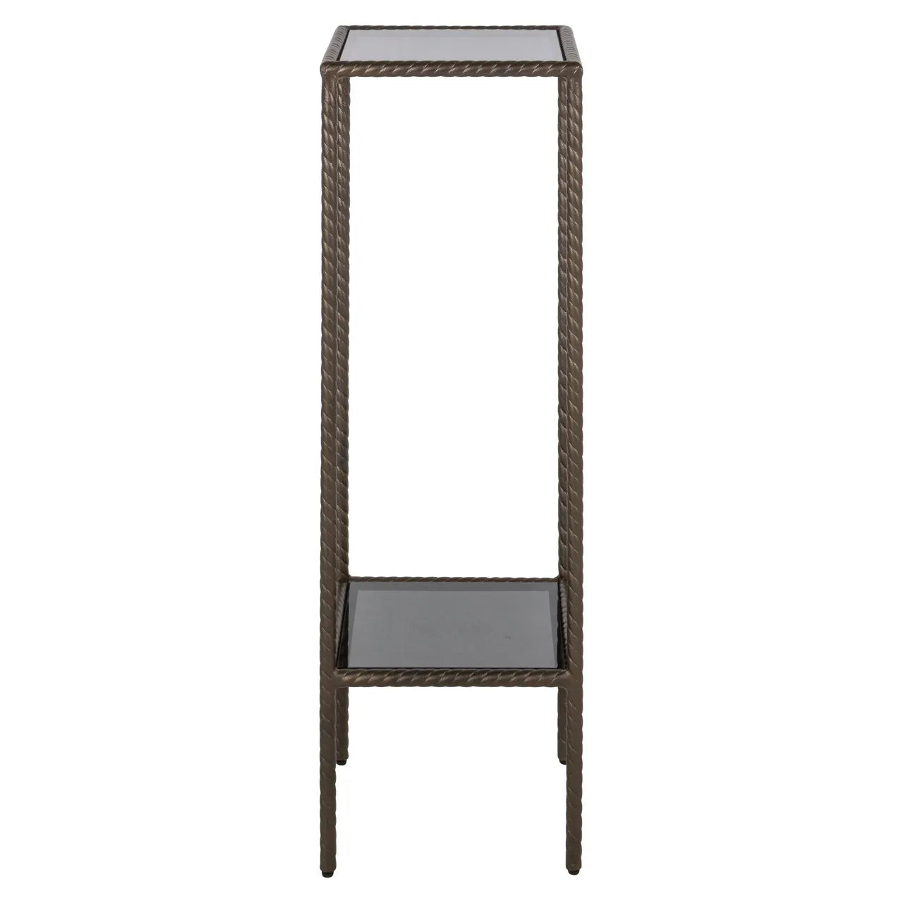 Richmond Interiors Weston Gold & Glass Column Side Table