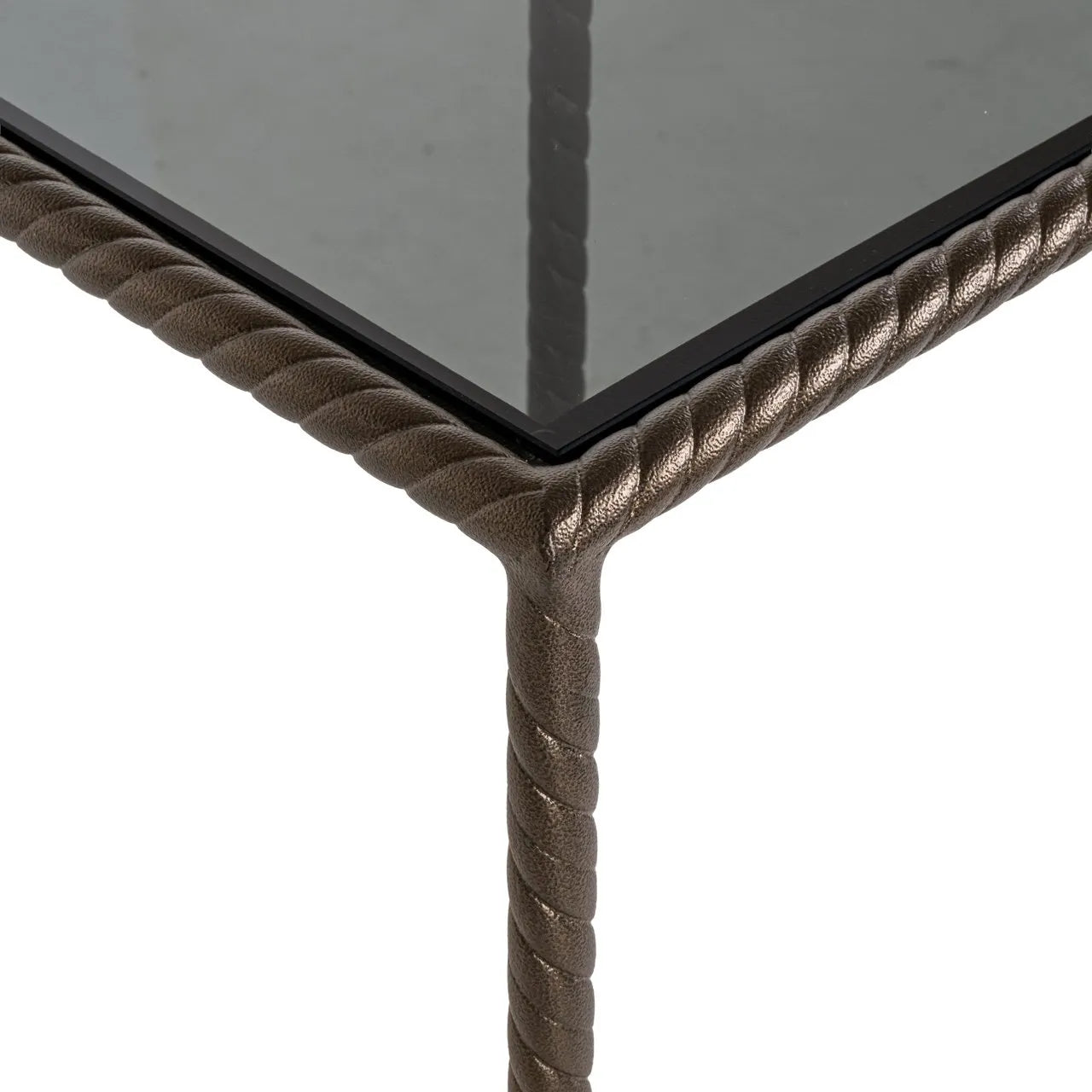 Richmond Interiors Weston Gold & Glass Column Side Table