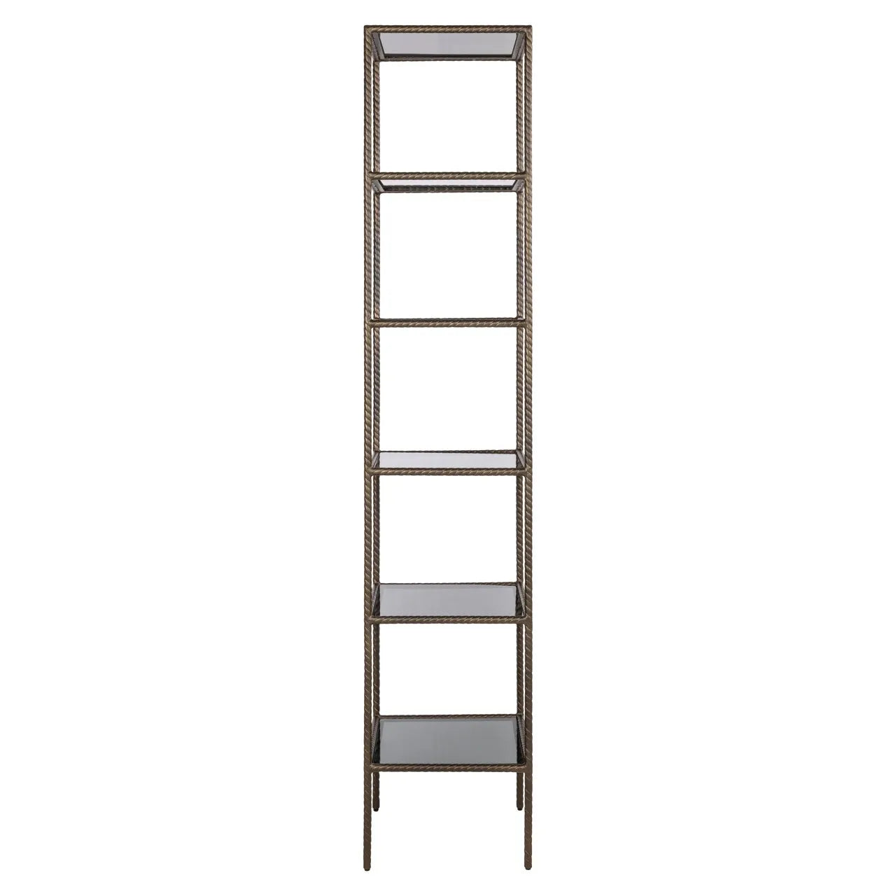 Richmond Interiors Sheridon Gold & Smoked Glass Display Unit