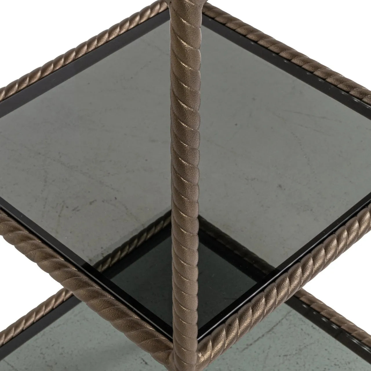 Richmond Interiors Sheridon Gold & Smoked Glass Display Unit