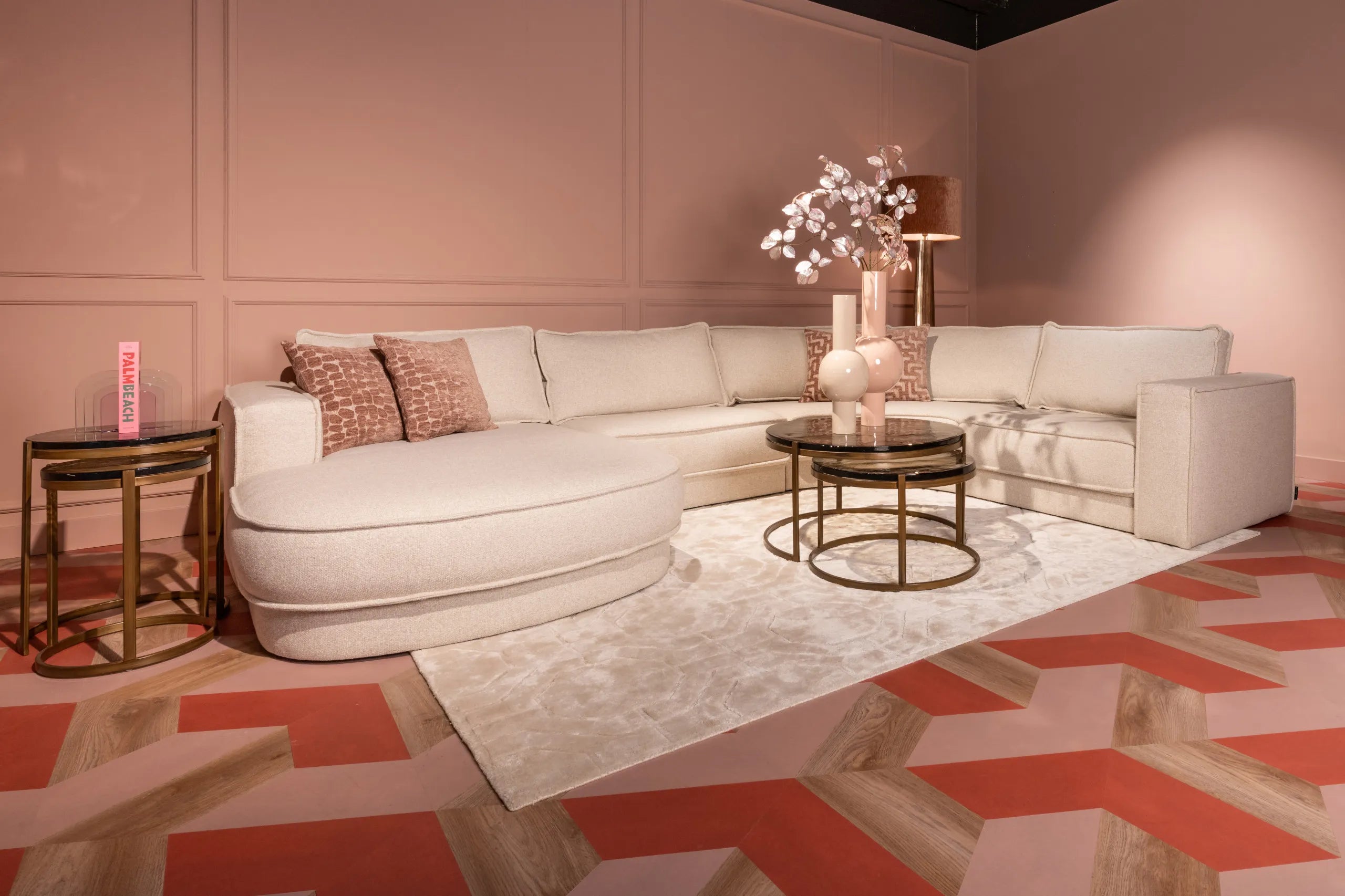 Richmond Interiors Lexa Blush Pink Labyrinth Cushion