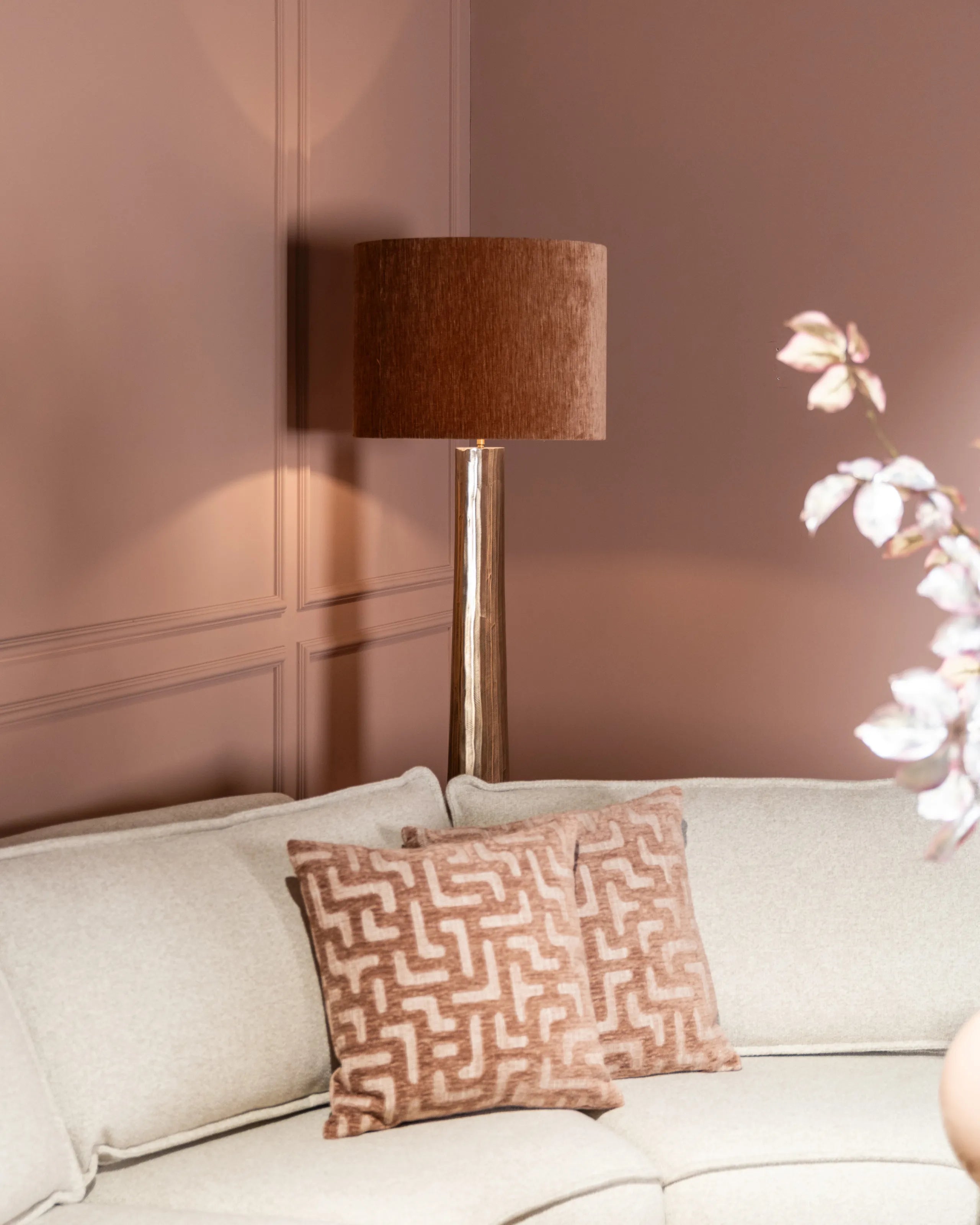 Richmond Interiors Lexa Blush Pink Labyrinth Cushion