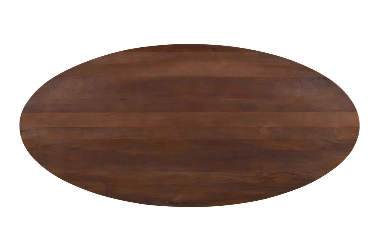 Richmond Interiors Stafford Spice Brown Wood Oval Dining Table 230cm