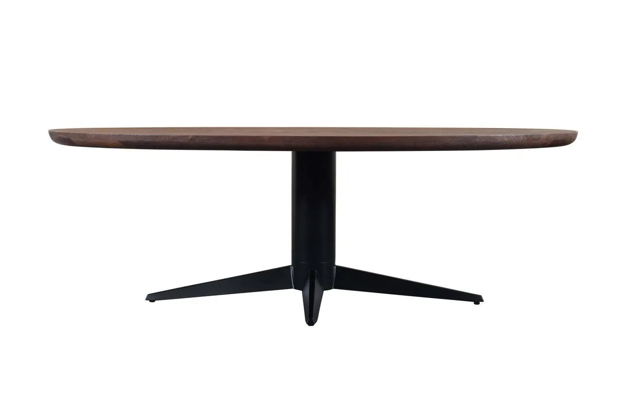 Richmond Interiors Stafford Spice Brown Wood Oval Dining Table 230cm