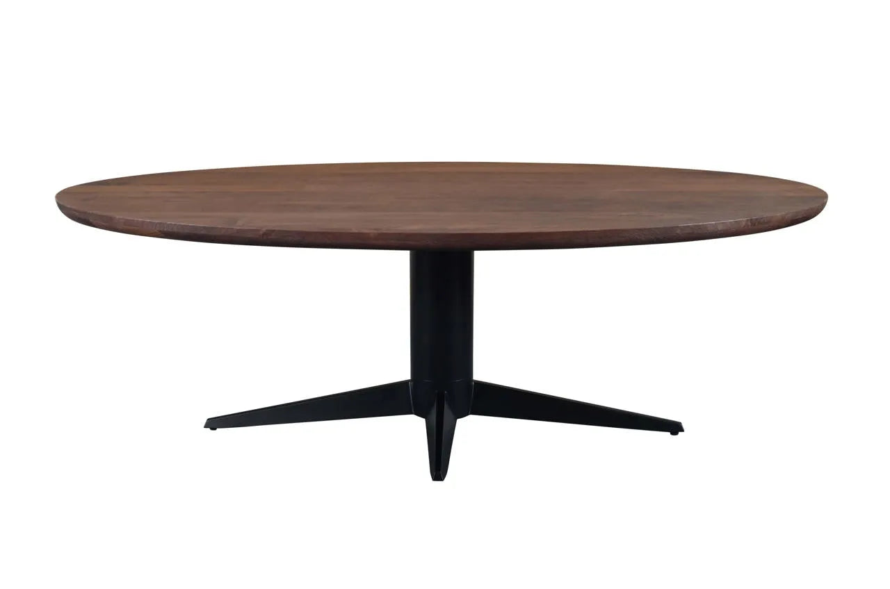 Richmond Interiors Stafford Spice Brown Wood Oval Dining Table 230cm