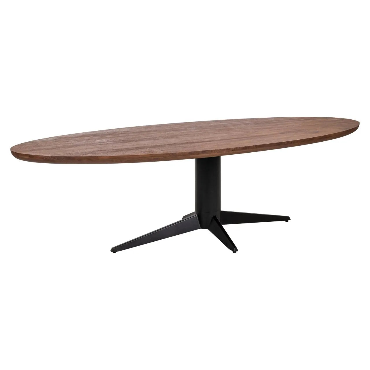 Richmond Interiors Stafford Spice Brown Wood Oval Dining Table 280cm