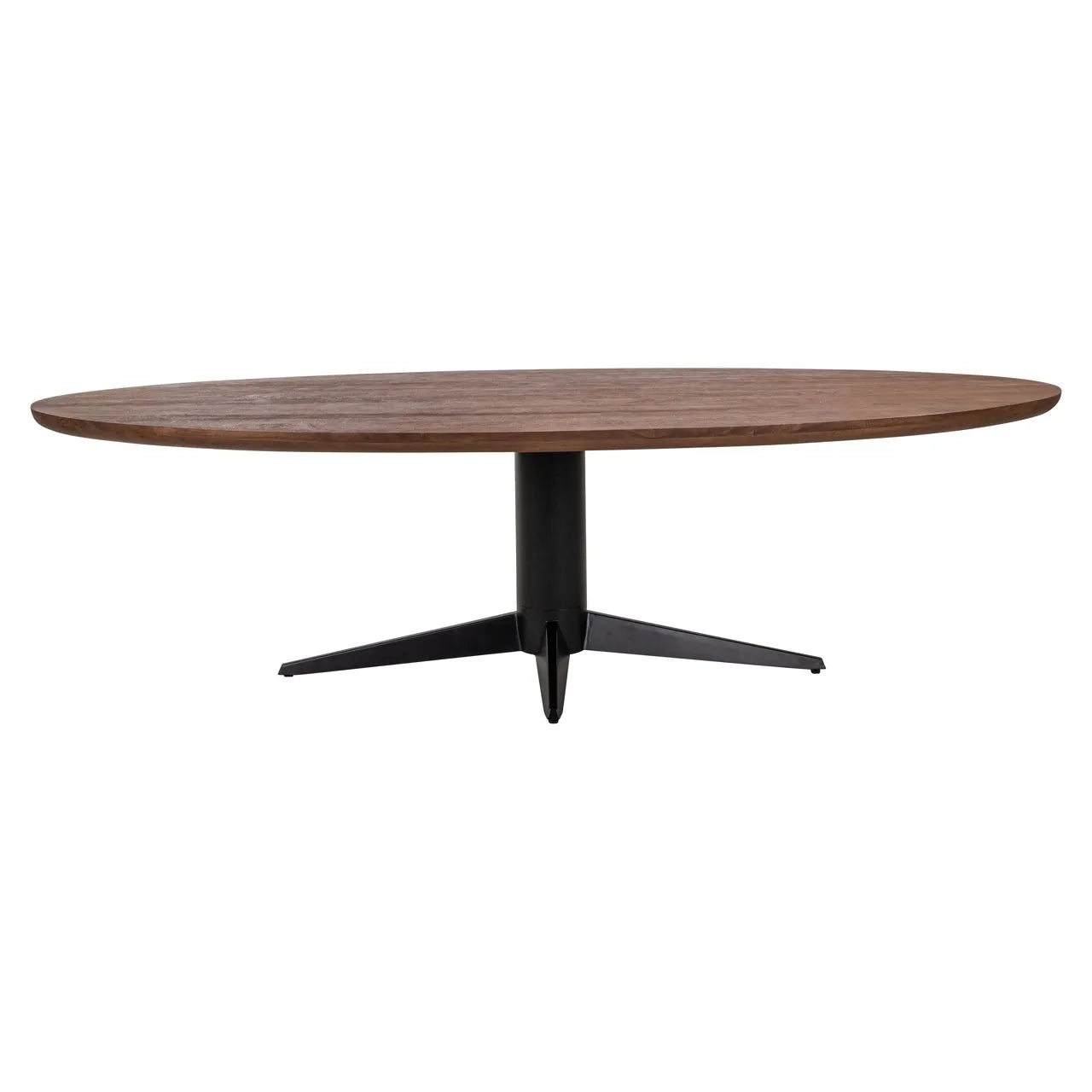Richmond Interiors Stafford Spice Brown Wood Oval Dining Table 280cm