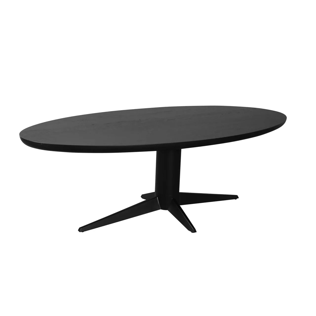 Richmond Interiors Rayford Black Oak Wood Oval Dining Table 230cm