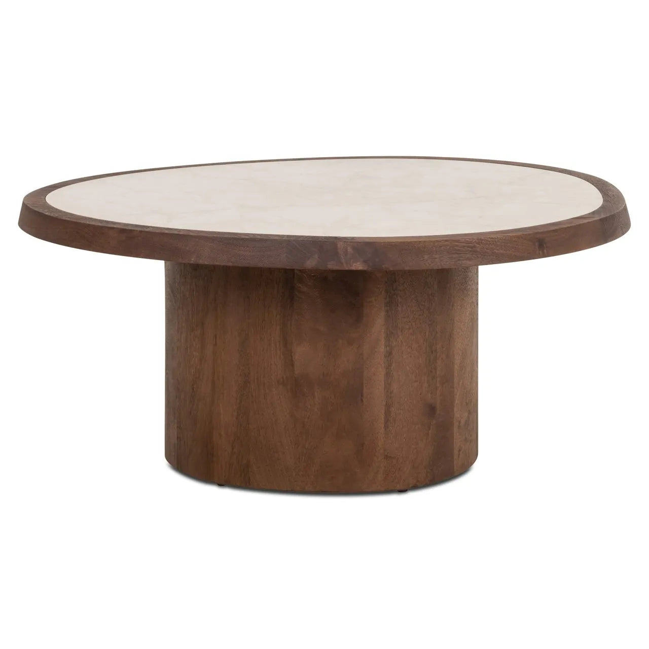 Richmond Interiors Melrose Spice Brown Wood & Marble Coffee Table