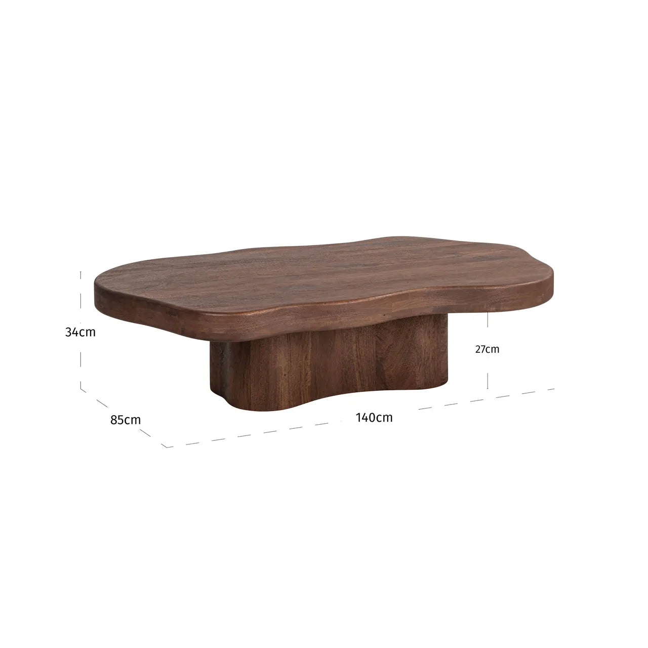 Richmond Interiors Sherman Spice Brown Mango Wood Coffee Table