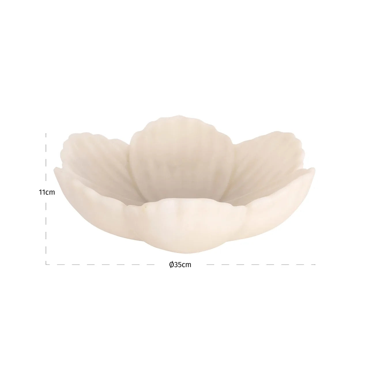 Richmond Interiors Xena White Resin & Quartz Sand Bowl Small
