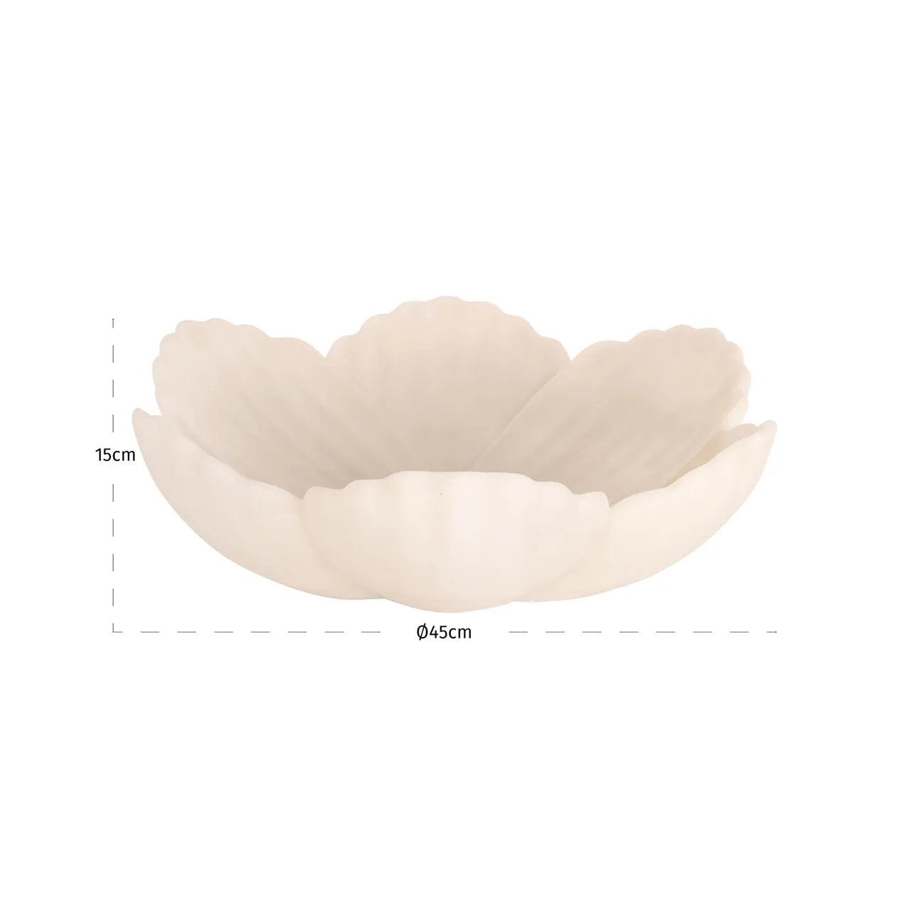 Richmond Interiors Xena White Resin & Quartz Sand Bowl Large