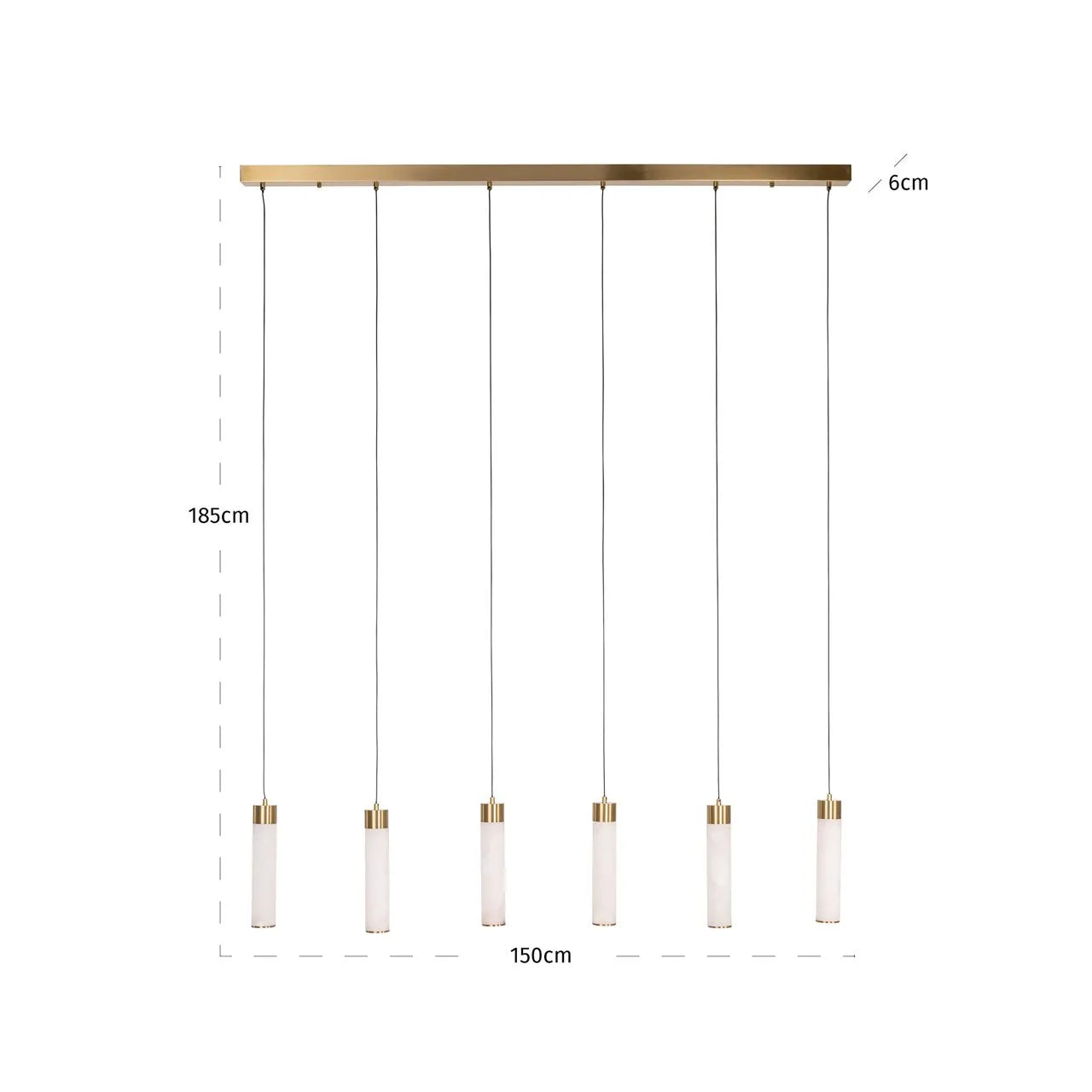 Richmond Interiors Elaris White Alabaster Strip Pendant Light