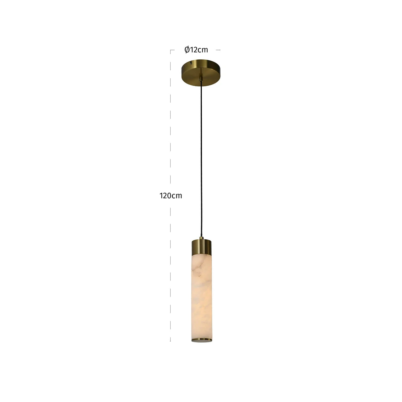 Richmond Interiors Auralith White Alabaster Pendant Light
