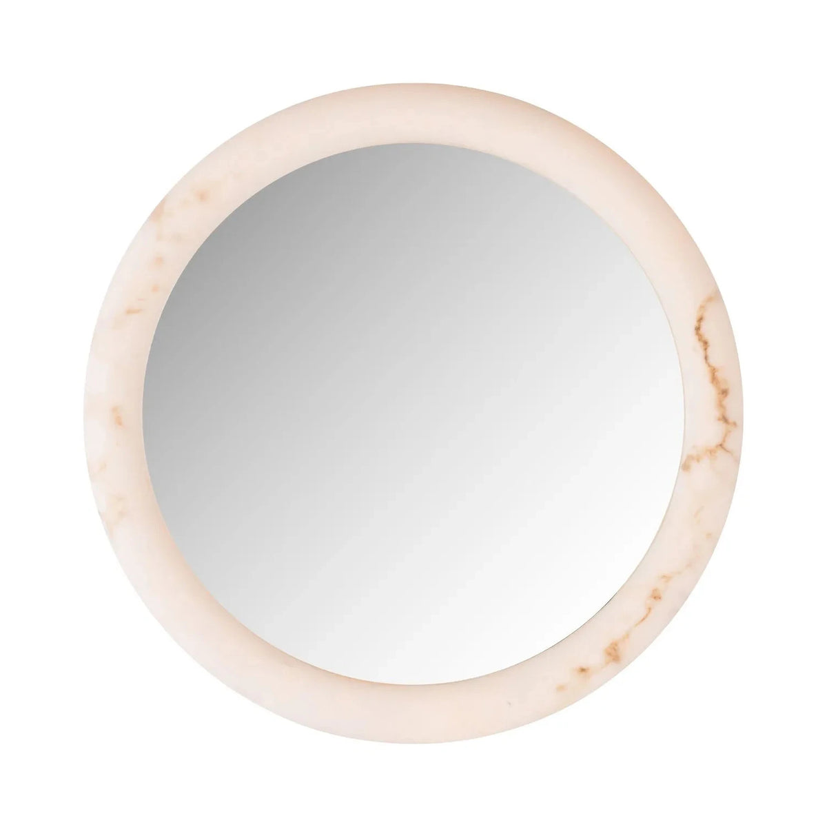 Richmond Interiors Oravelle White Round Wall Mirror 80cm