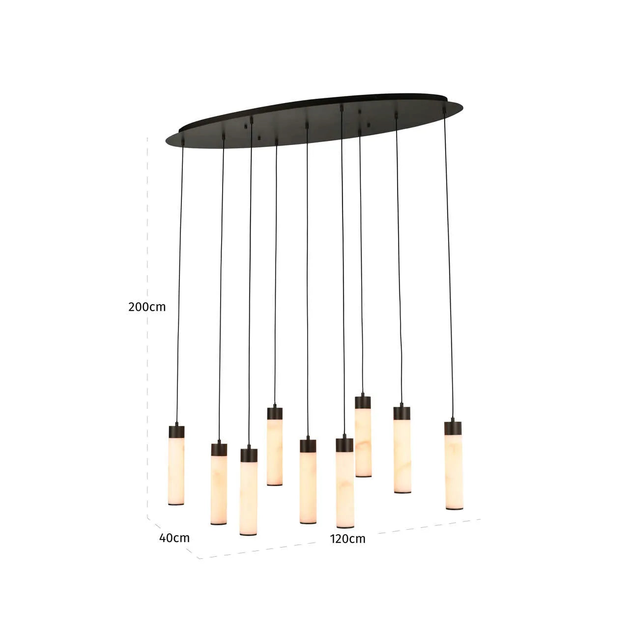 Richmond Interiors Chavine Bronze Acrylic Chandelier