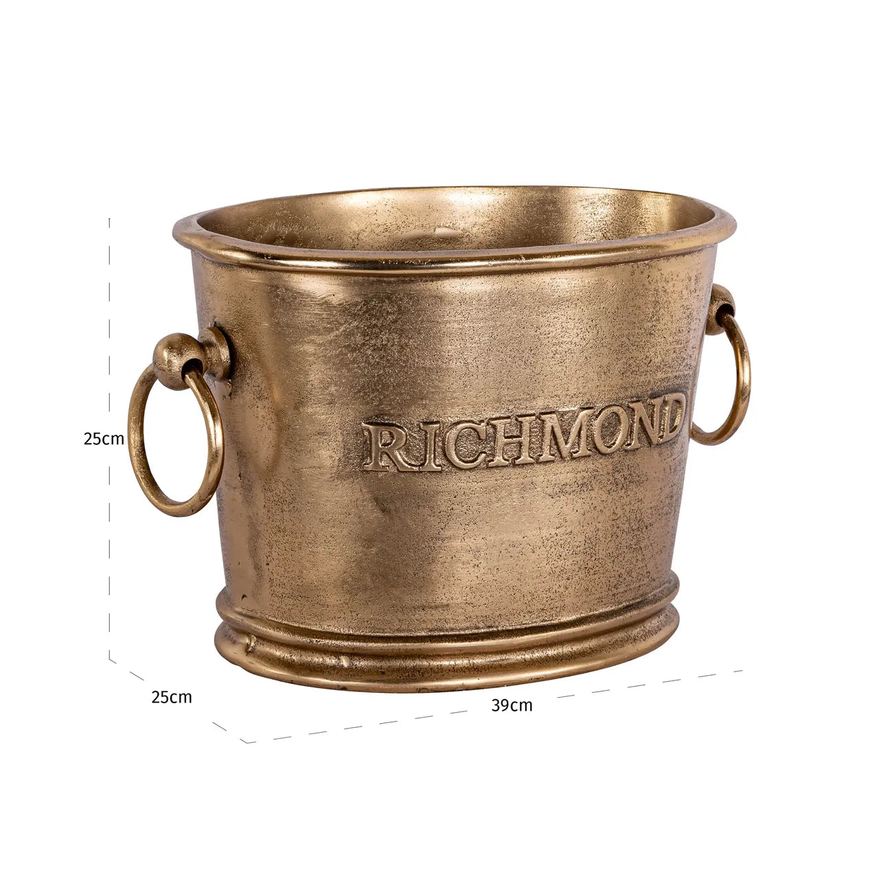 Richmond Interiors Vinova Antique Brass Wine & Champagne Cooler