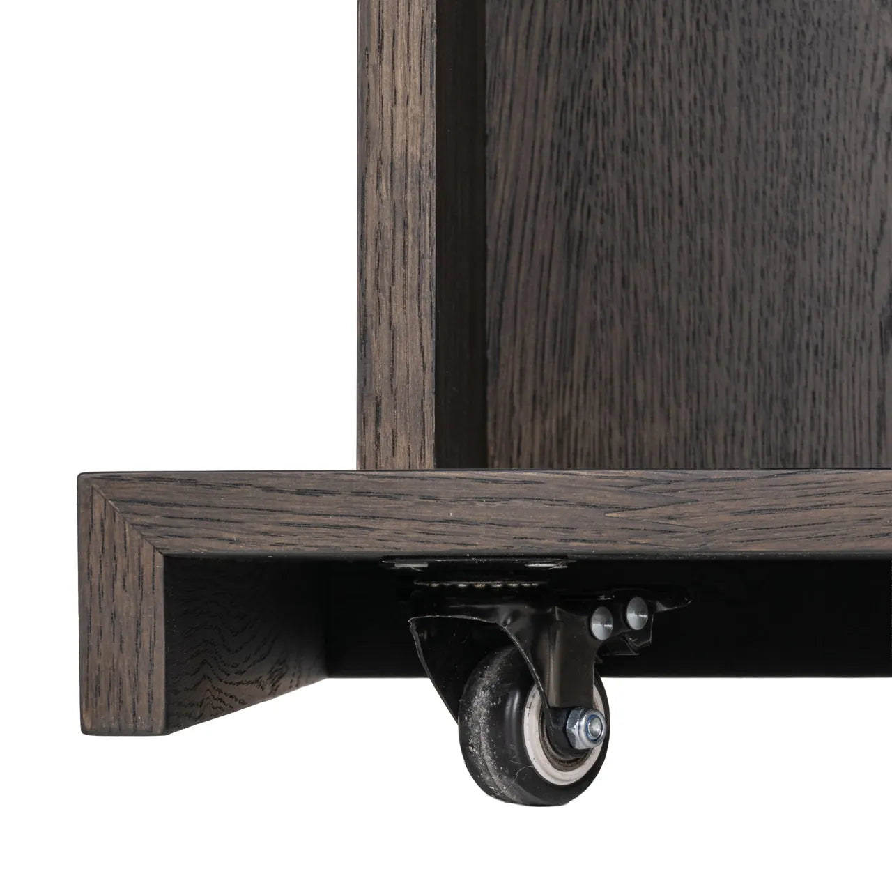 Richmond Interiors Ritz Brown Conference Oak Wood & Travertine Bar Table
