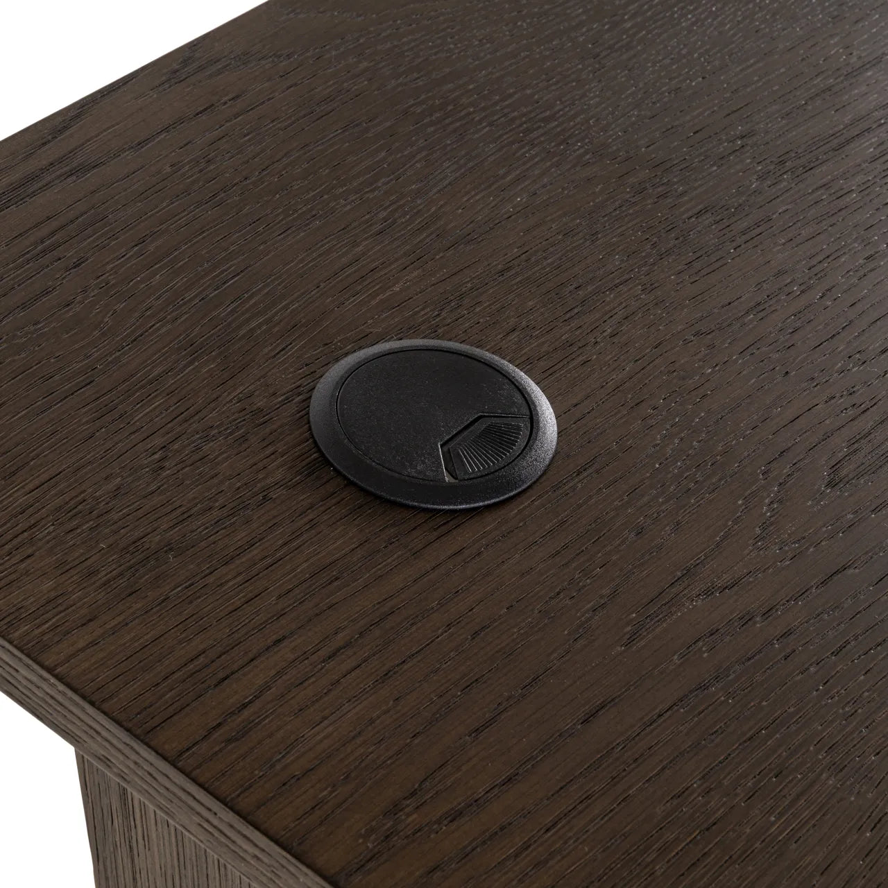 Richmond Interiors Ritz Brown Conference Oak Wood & Travertine Bar Table