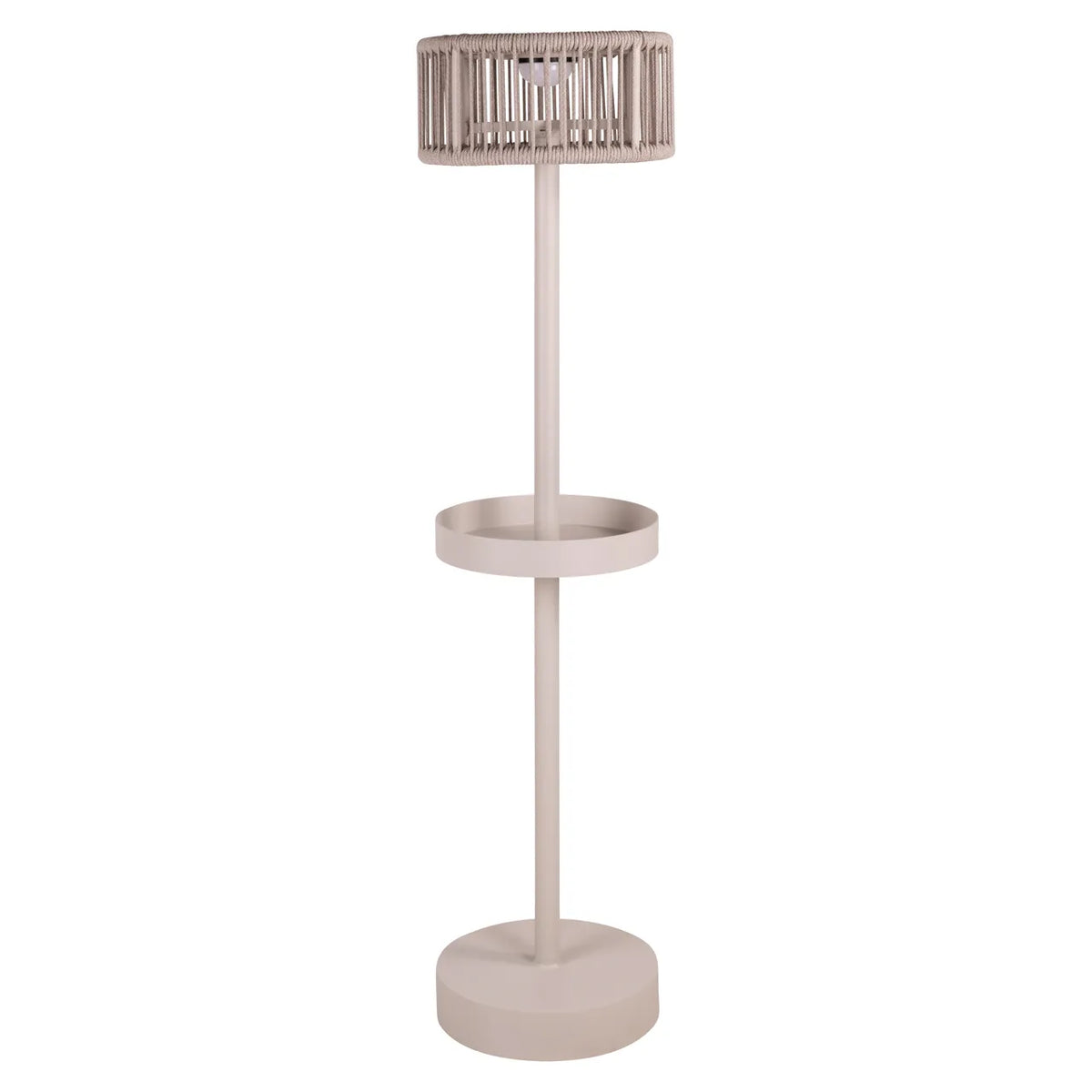 Richmond Interiors Lunar Light Beige Olefin & Rope Outdoor Floor Lamp