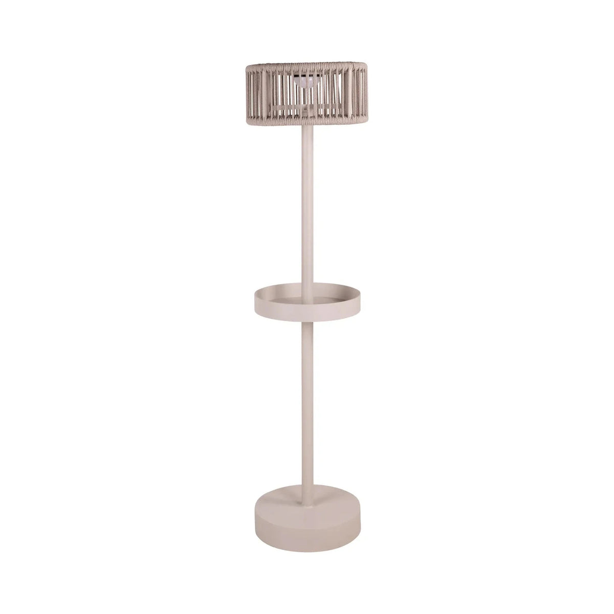 Richmond Interiors Lunar Light Beige Olefin & Rope Outdoor Floor Lamp