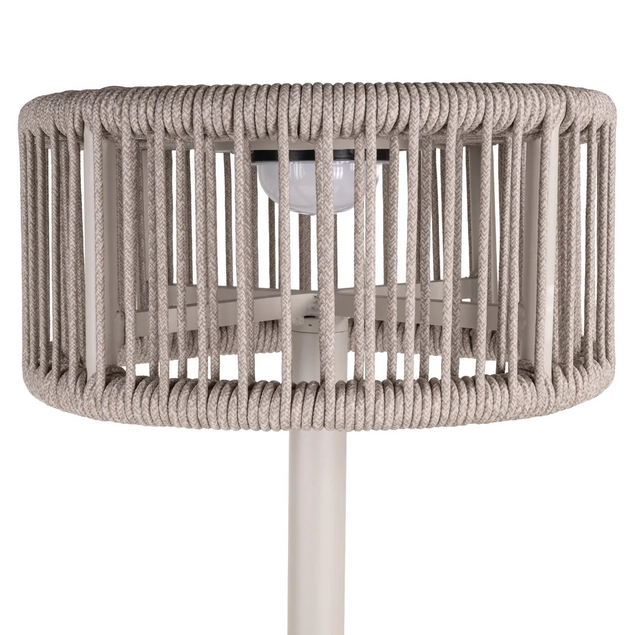 Richmond Interiors Lunar Light Beige Olefin & Rope Outdoor Floor Lamp