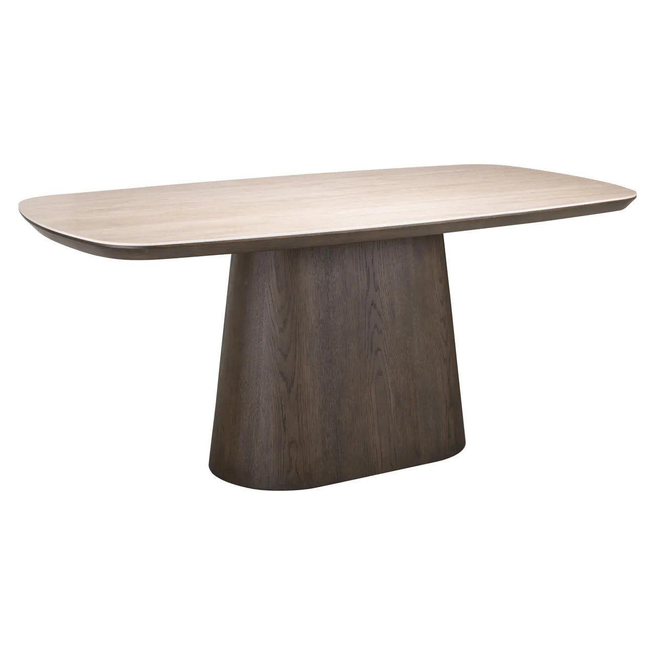 Richmond Interiors Ritz Brown Travertine Ceramic & Oak Wood Dining Table 200cm