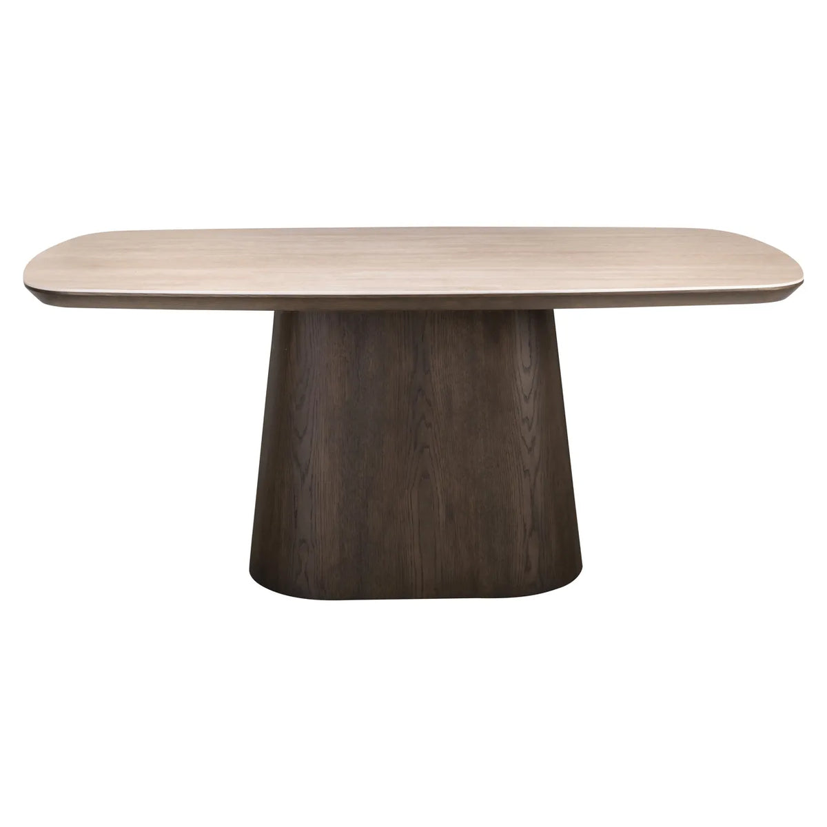 Richmond Interiors Ritz Brown Travertine Ceramic & Oak Wood Dining Table 200cm