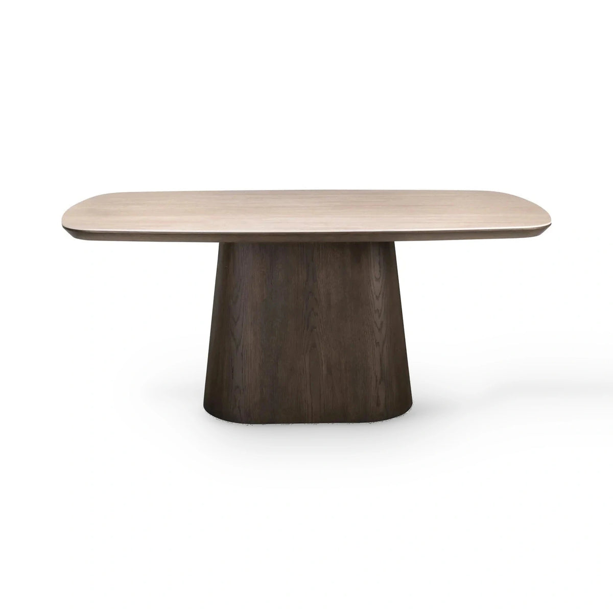 Richmond Interiors Ritz Brown Travertine Ceramic & Oak Wood Dining Table 200cm