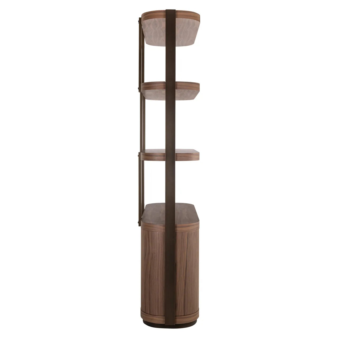 Richmond Interiors Windsor Walnut Brown Wood Display Cabinet