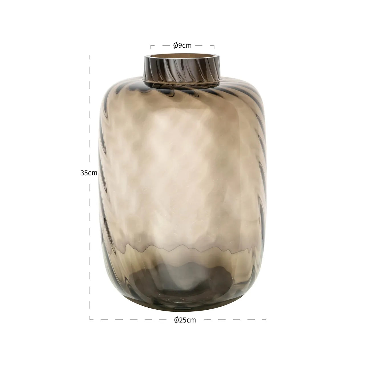 Richmond Interiors Elora Brown Glass Vase Large
