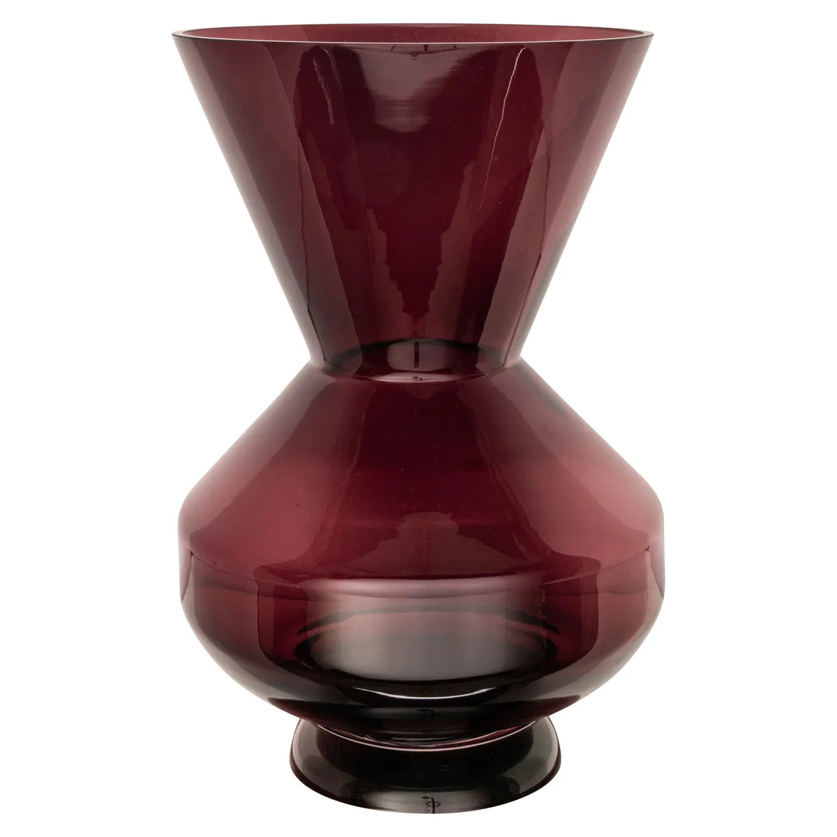 Richmond Interiors Veya Burgundy Glass Vase