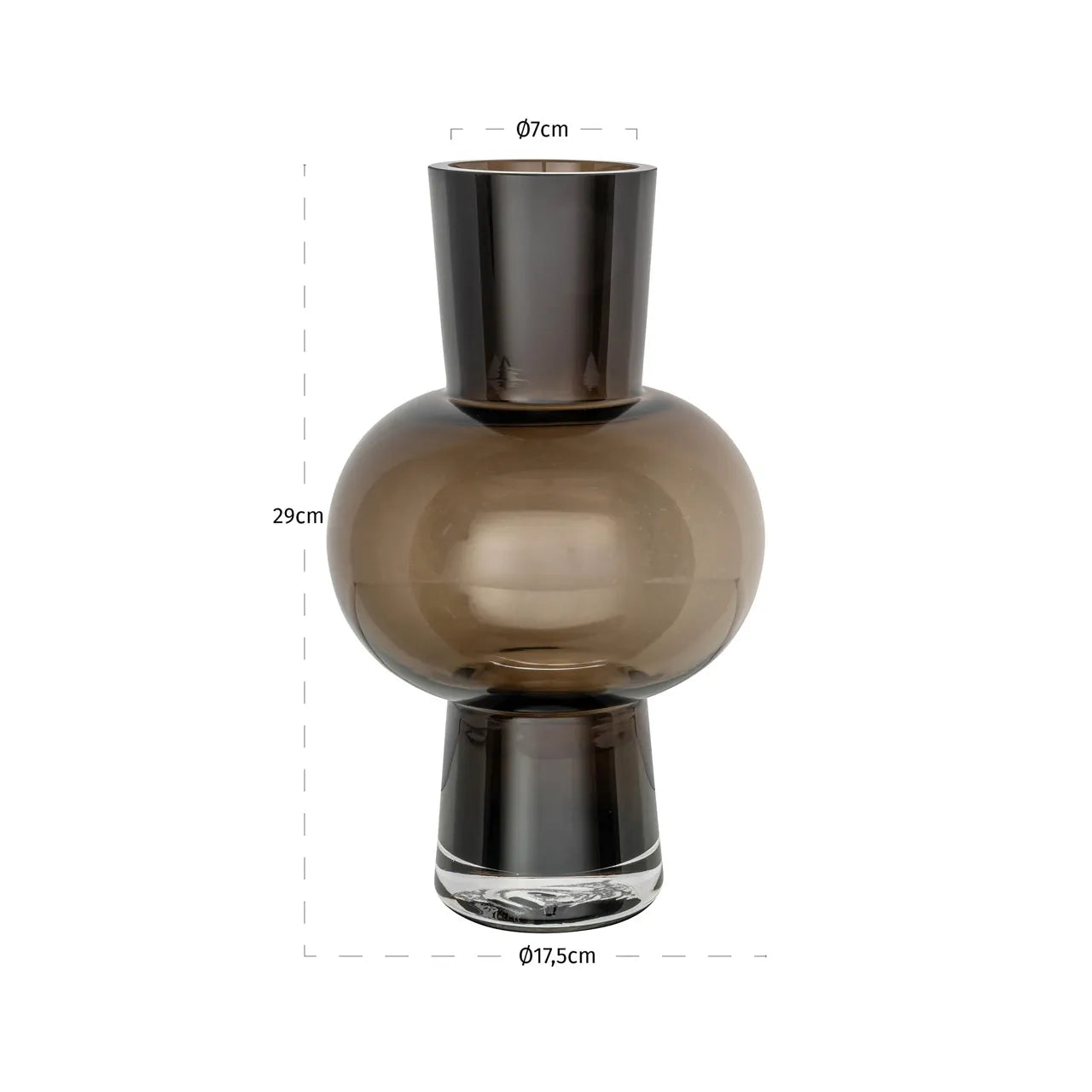 Richmond Interiors Liora Brown Glass Vase Small