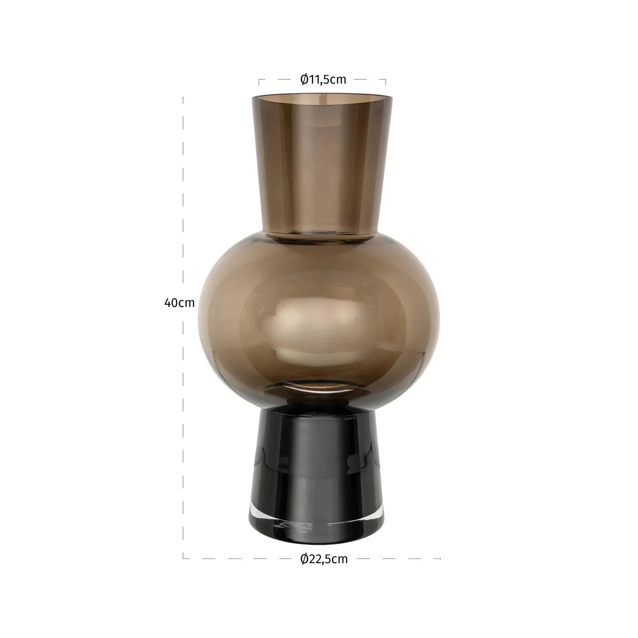 Richmond Interiors Liora Brown Glass Vase Large