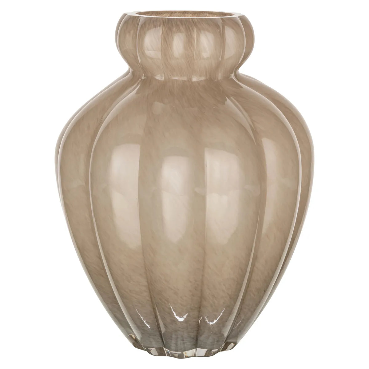 Richmond Interiors Velora Taupe Glass Vase Small