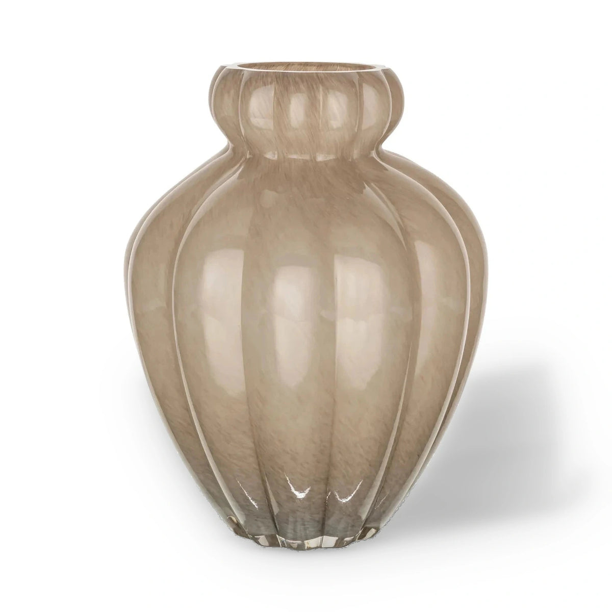 Richmond Interiors Velora Taupe Glass Vase Small