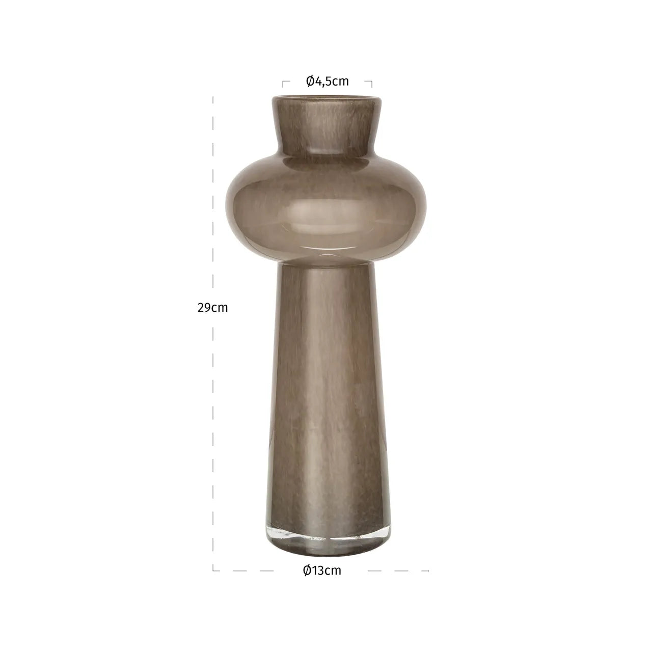 Richmond Interiors Lunor Taupe Glass Vase Small