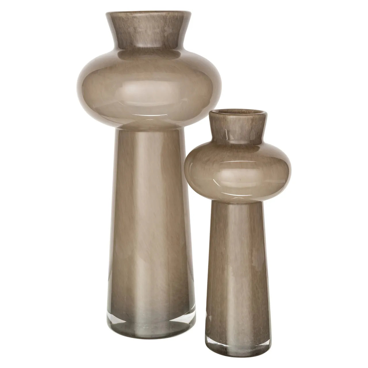 Richmond Interiors Lunor Taupe Glass Vase Small