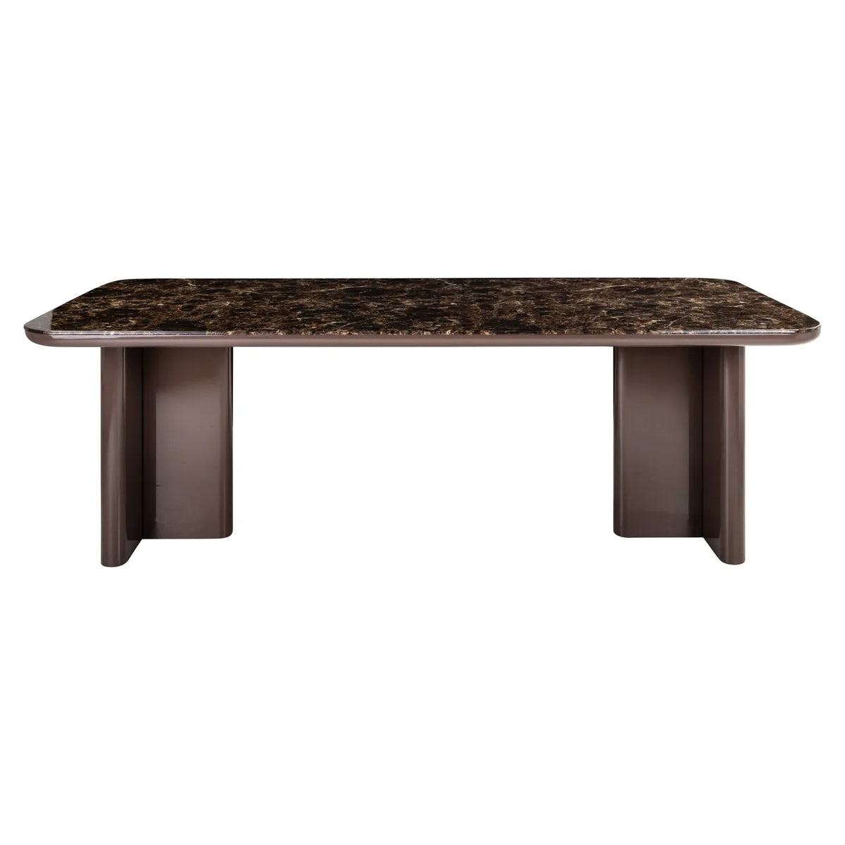 Richmond Interiors Almundi Chocolate Brown Marble Dining Table 230cm