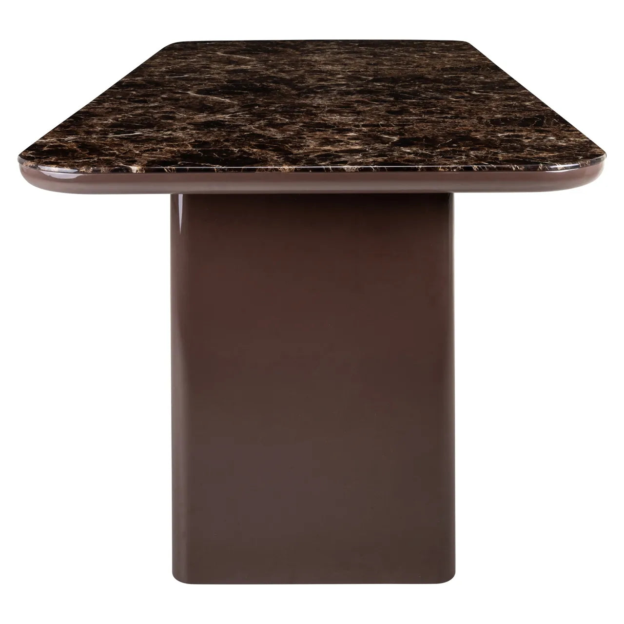 Richmond Interiors Almundi Chocolate Brown Faux Marble Dining Table 230cm